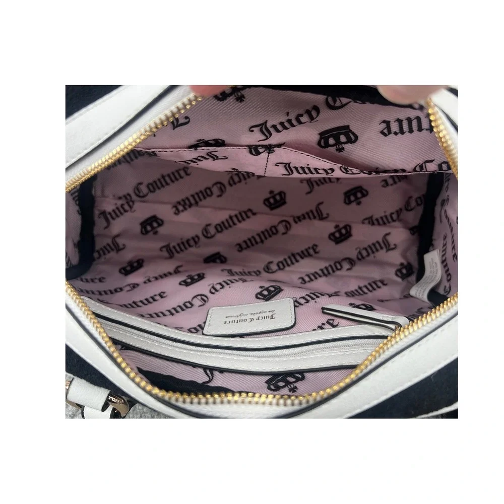 Juicy Couture Sweet N Juicy Apple Satchel‎ Strawberry Black Crossbody Bag NWT